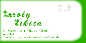 karoly mikita business card